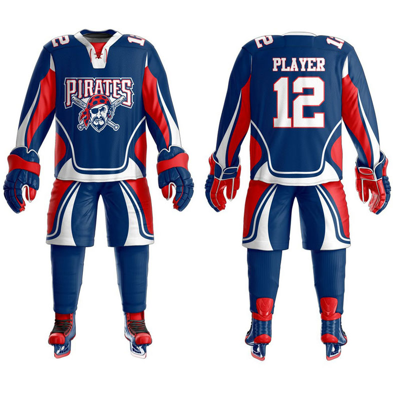 Custom Logo Printed Sublimated Ice Hockey Uniforms