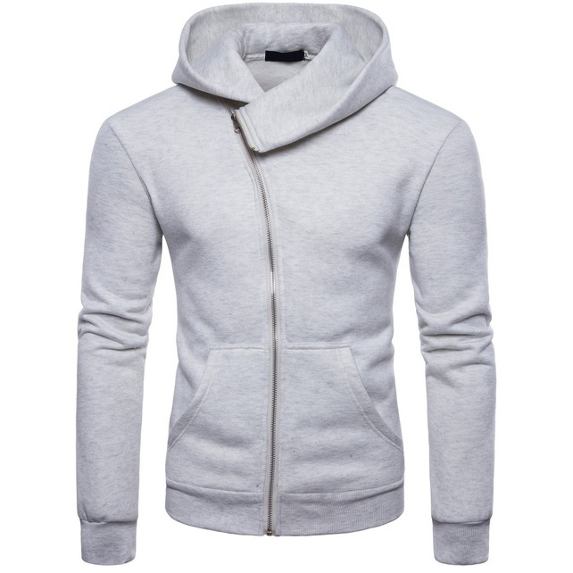 Slim Fit Curved Zipper Hoodies