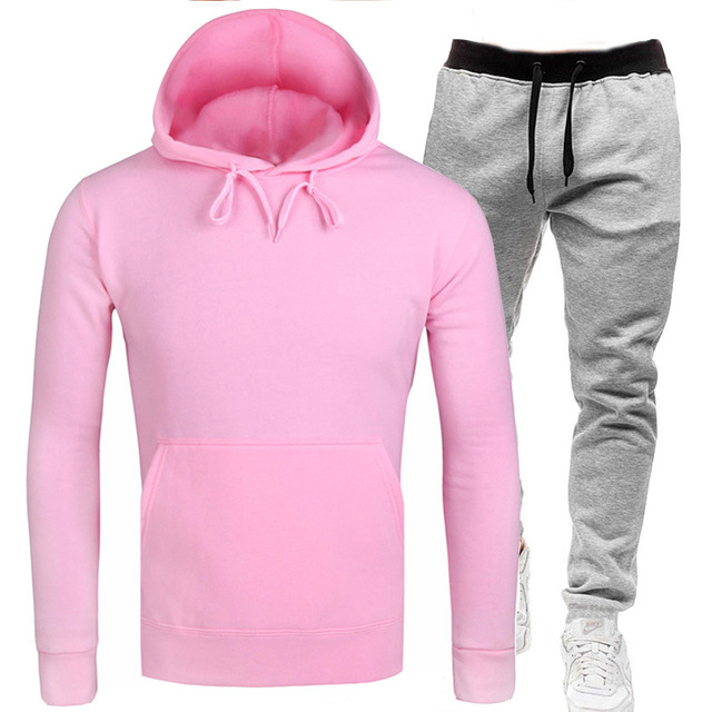 Wholesale Blank Pullover hooded Tracksuits