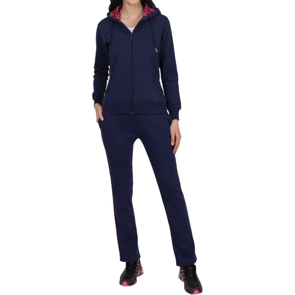Navy Hooded Tracksuits Women