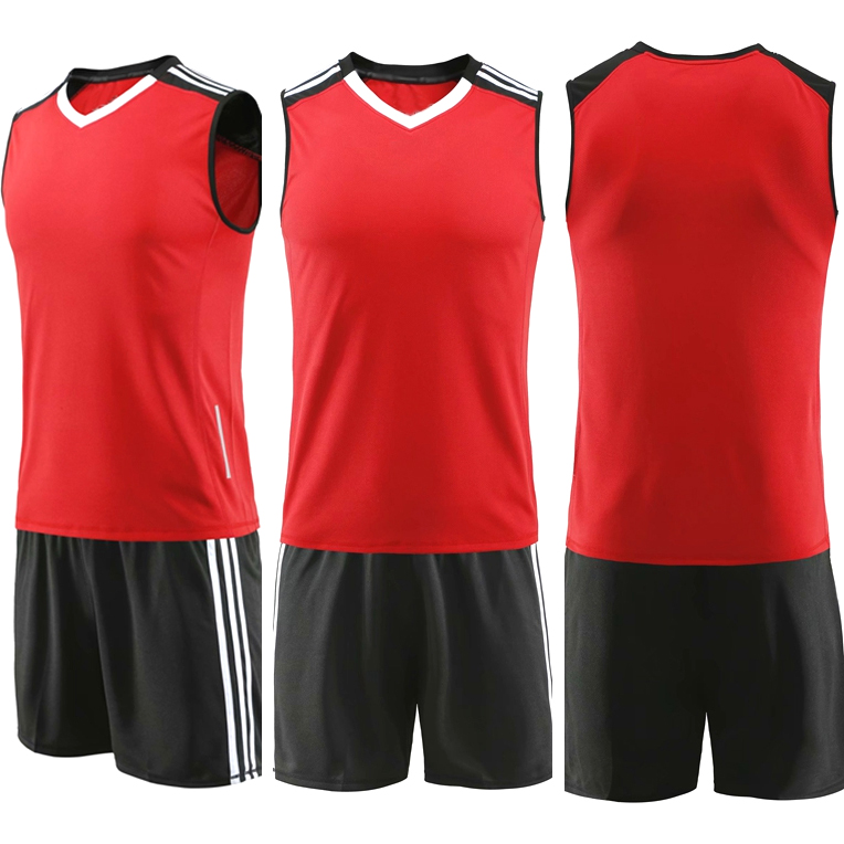Men Red & Black Volleyball Uniforms