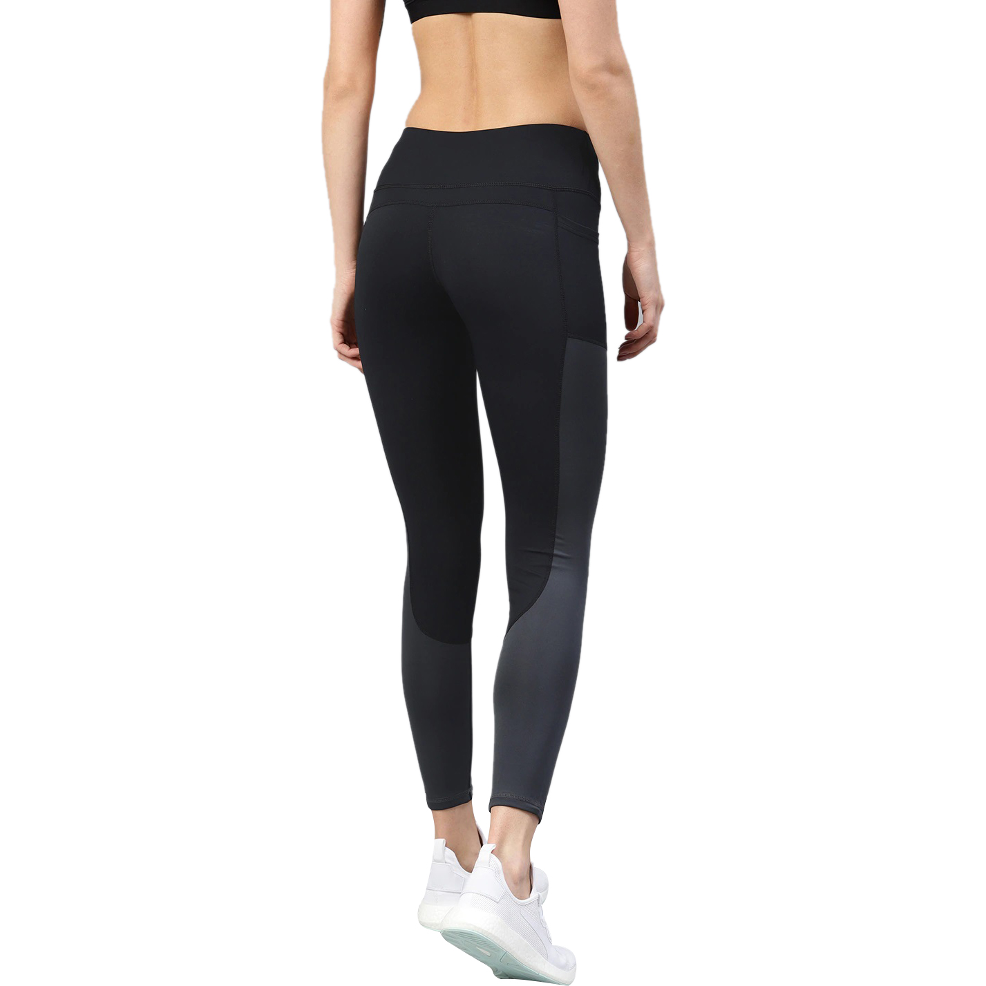 Charcoal Grey Side Panel Workout Wear Leggings